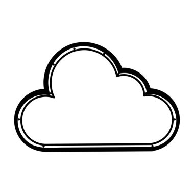 şirin bulut izole simgesi