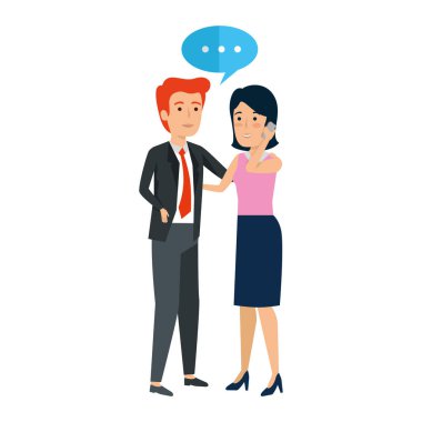 iş çift Smartphone ile konuşmak