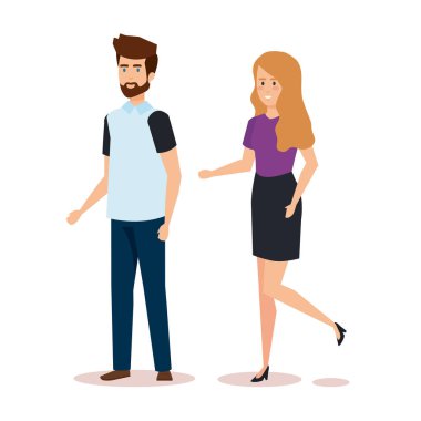Çift avatar karakter simgeler