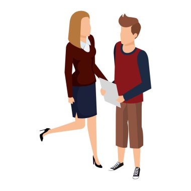 Çift avatar karakter simgeler