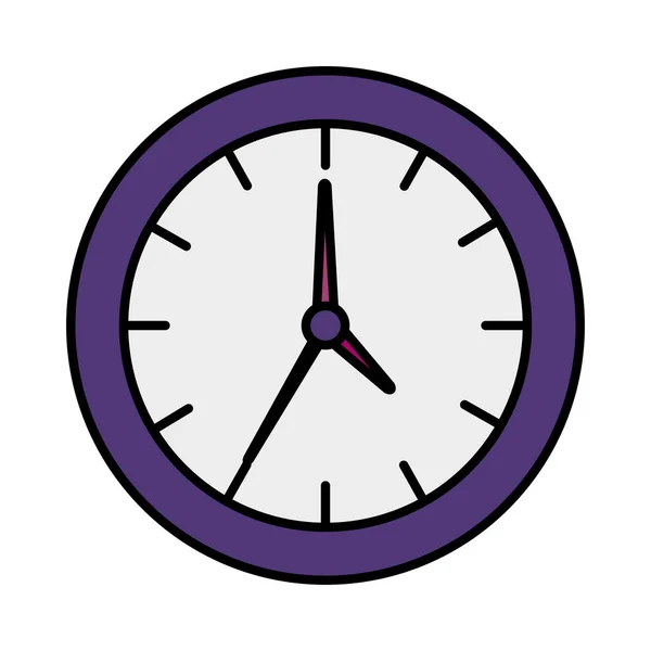 Time clock isolated icon — Stock Vector