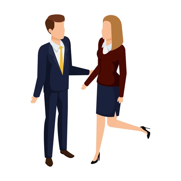 Avatars couple d'affaires personnages — Image vectorielle