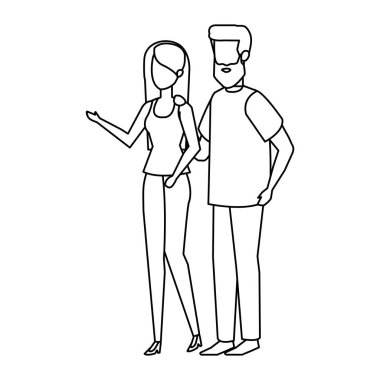 Çift avatar karakter simgeler