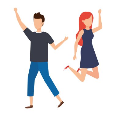 Genç çift karakter kutluyor