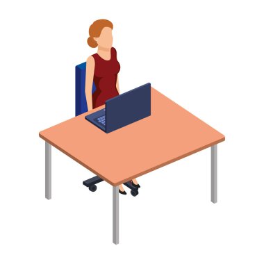 İşyerinde şık iş kadını