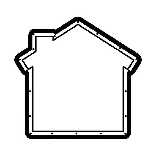 Дом силуэт изолированный значок — стоковый вектор