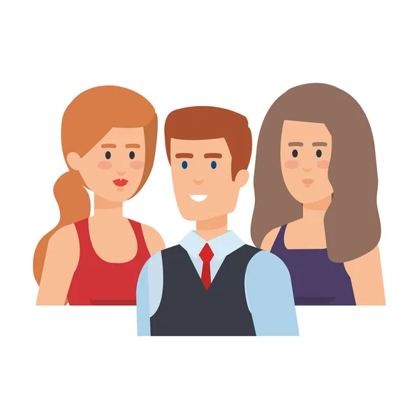 Grupo de personajes de personas — Vector de stock