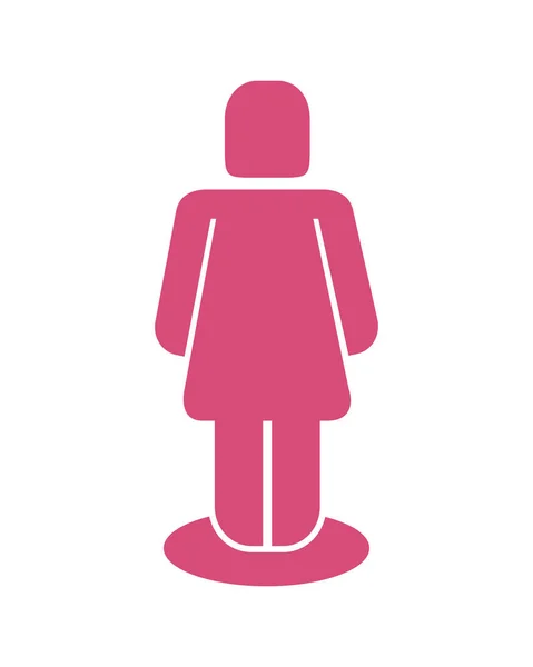 Vrouw silhouet figuur pictogram — Stockvector