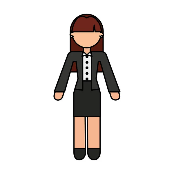 Businesswoman avatar with hands up — Stock Vector