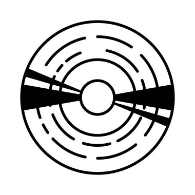 Kompakt disk izole simgesi