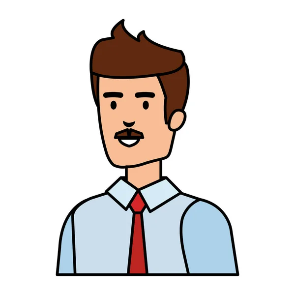 Elegante personaje de hombre de negocios avatar — Vector de stock