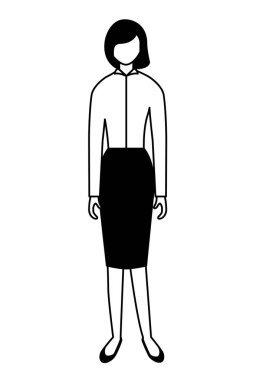 iş kadını ayakta karakter