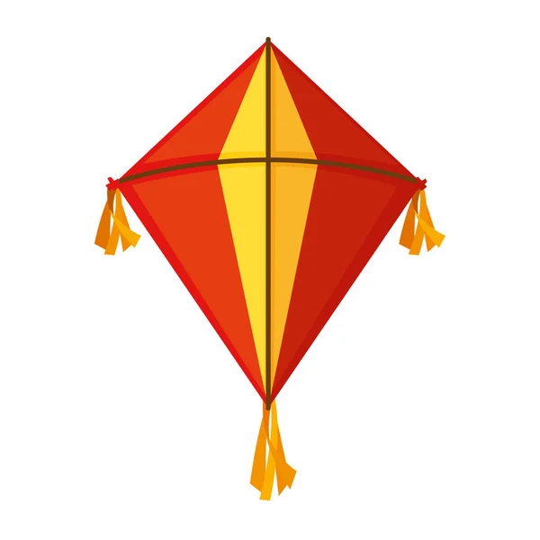 Schattig kite vliegende pictogram — Stockvector