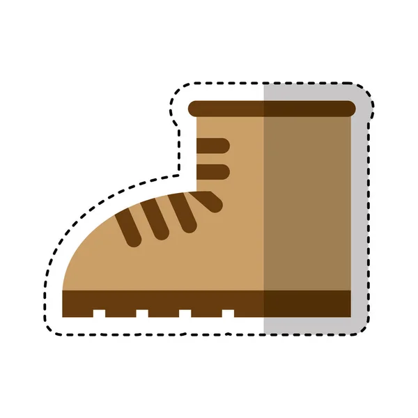 Work boot shoe isolated icon — Stock Vector