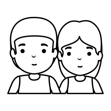 Genç çift avatarlar karakter