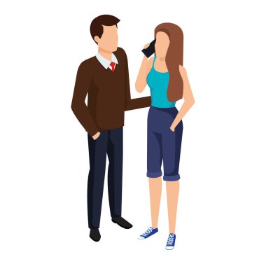 Çift avatar karakter simgeler