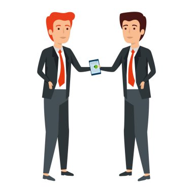 İşadamları Smartphone ile konuşmak