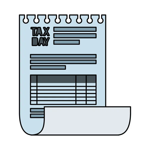 Ikonen för skatt dokument papper — Stock vektor