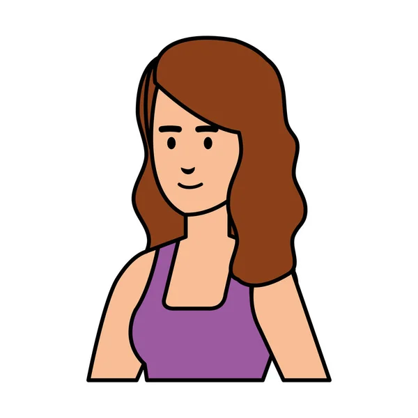 Mooie vrouw avatar karakter — Stockvector