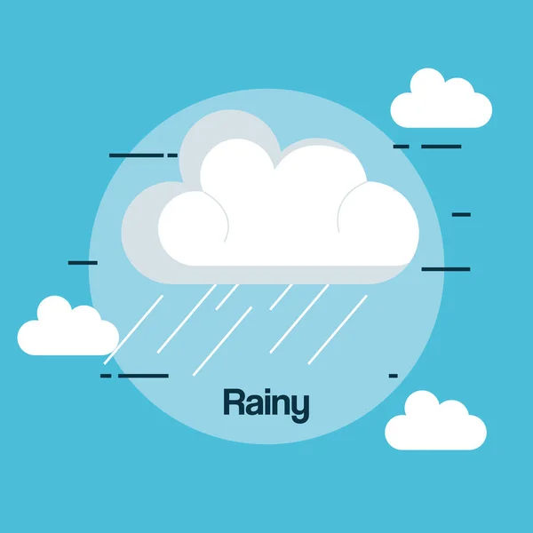 雨の天候の状態アイコン — ストックベクタ