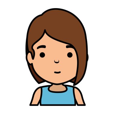 sevimli küçük kız karakter