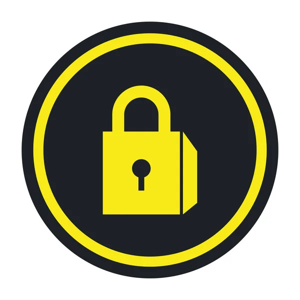 Safe secure padlock icon — Stock Vector