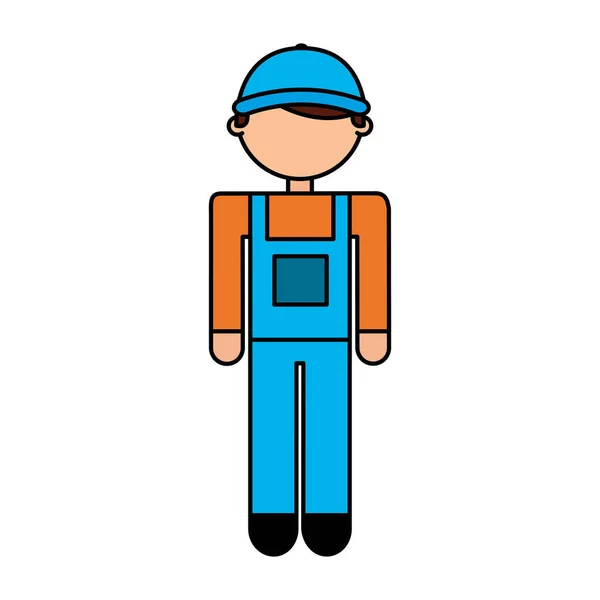 Monteur avatar karakter pictogram — Stockvector