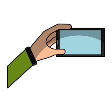 el ile akıllı telefon simgesi insan