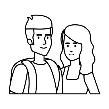 Genç çift avatarlar karakter