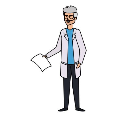 profesyonel doktor avatar karakter