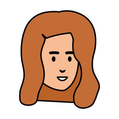 güzel bir kadın baş avatar karakter