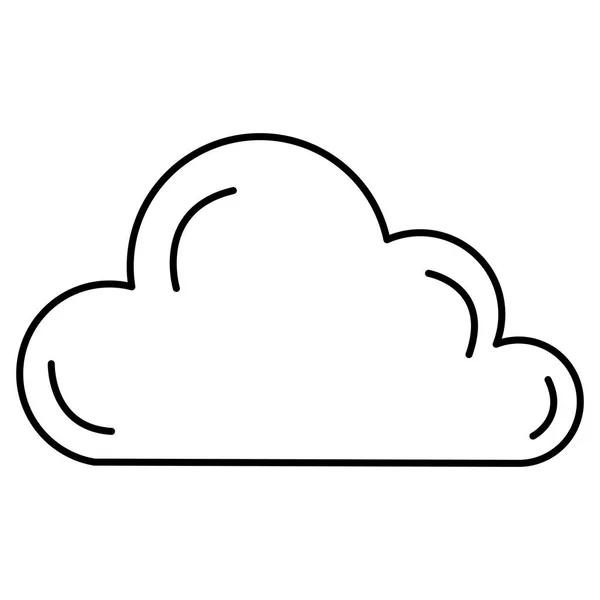 Céu nuvem ícone isolado —  Vetores de Stock