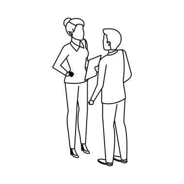 iş çift avatarlar karakter konuşuyor