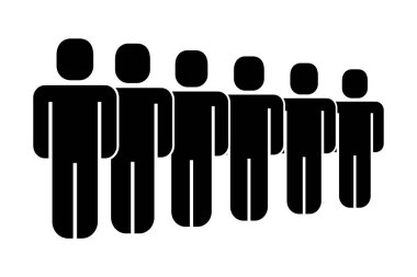 Grup insanların ekip çalışması silueti