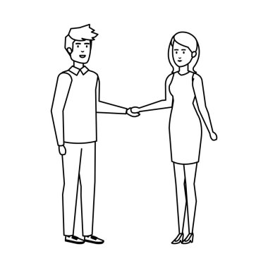 Genç çift avatarlar karakter