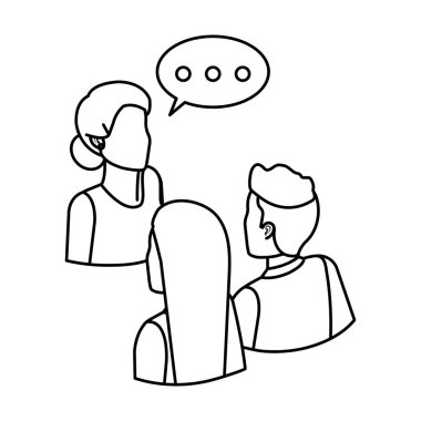 konuşma balonu ile konuşurken iş adamları