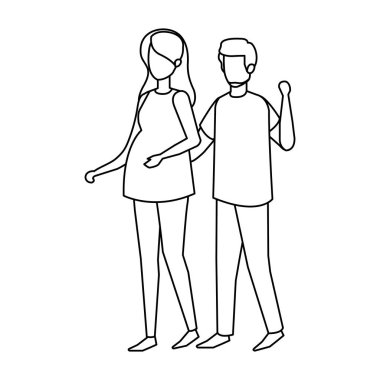 adam kadın gebelik karakterlerle