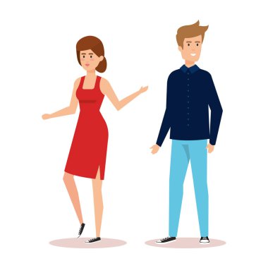 Çift avatar karakter simgeler