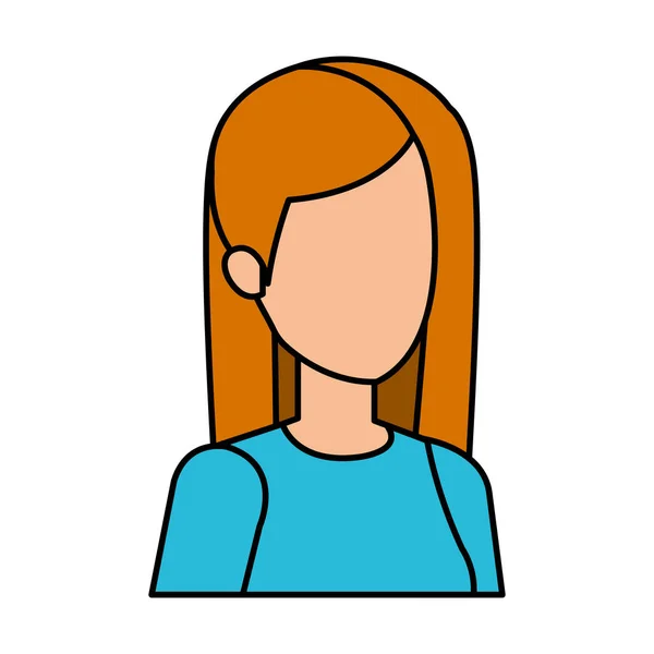Belle femme avatar caractère — Image vectorielle