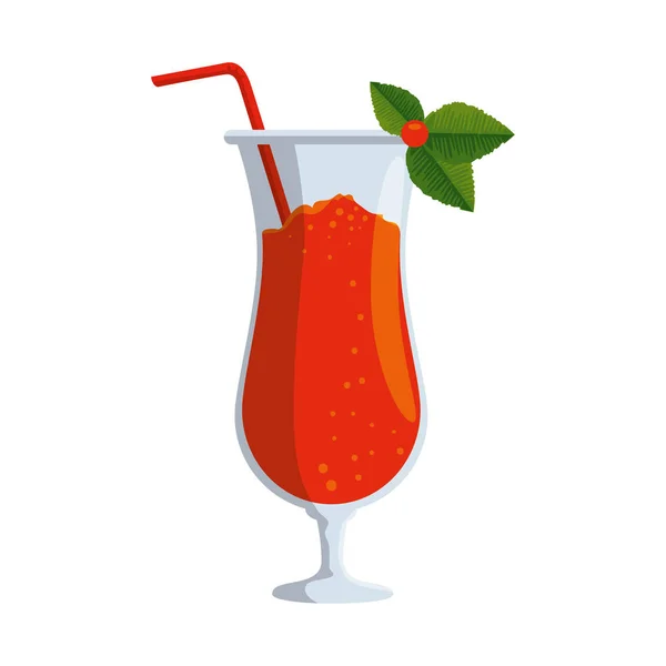 Icono de bebida de cóctel tropical — Vector de stock