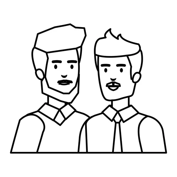 Hommes d'affaires élégants avatars personnages — Image vectorielle