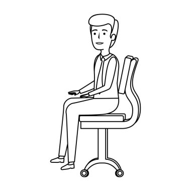 sandalyede oturan zarif iş adamı