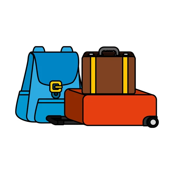 Travelbag and suitcase icons — Stock Vector