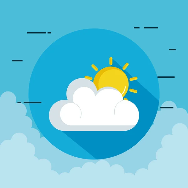 Gedeeltelijk bewolkt weerpictogram — Stockvector