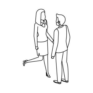 iş çift avatarlar karakter konuşuyor