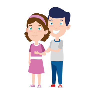 sevimli küçük çift çocuklar