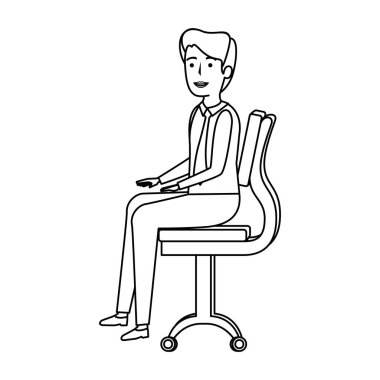 sandalyede oturan zarif iş adamı