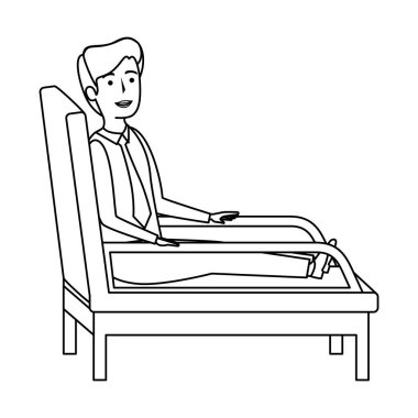 psikiyatrist sandalyede oturan işadamı