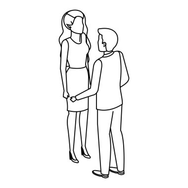 iş çift avatarlar karakter konuşuyor