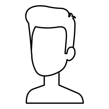 genç adam gömleksiz avatar karakter